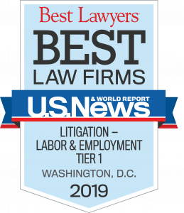 Image of Zuckerman Law Receives First Tier Ranking for Labor & Employment Litigation in Washington DC